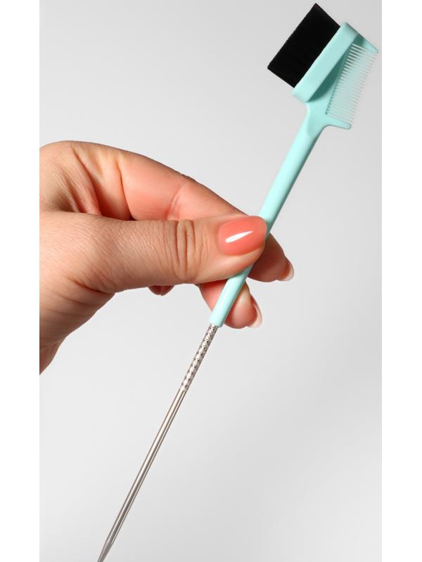 Расчёска - щётка для укладки волос, 21×3.6 см, МИКС