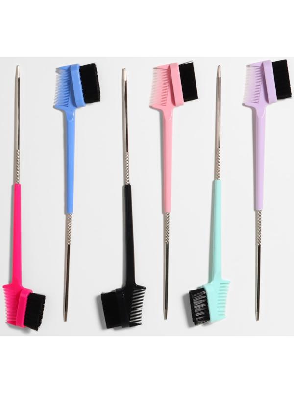 Расчёска - щётка для укладки волос, 21×3.6 см, МИКС