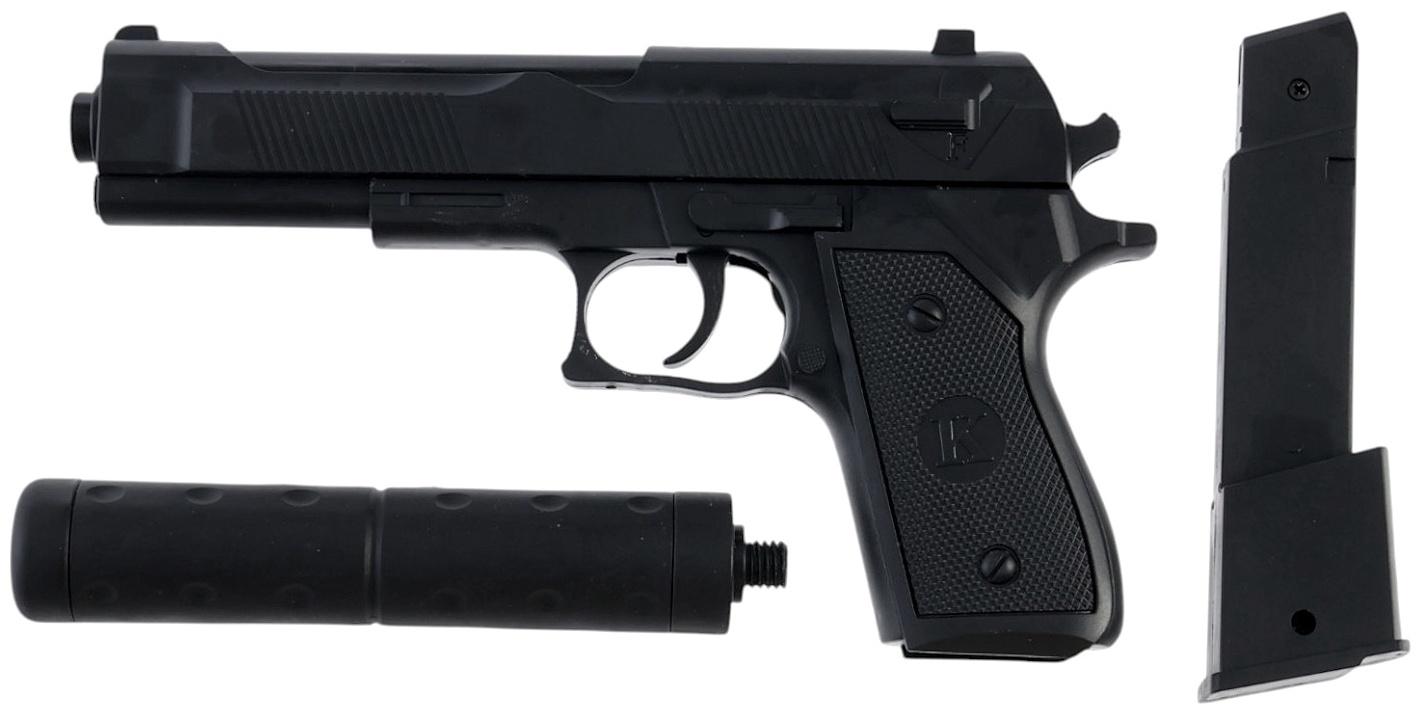 Пистолет «Авангардный стрелок», с глушителем и увеличенной обоймой, стреляет пульками 6 мм