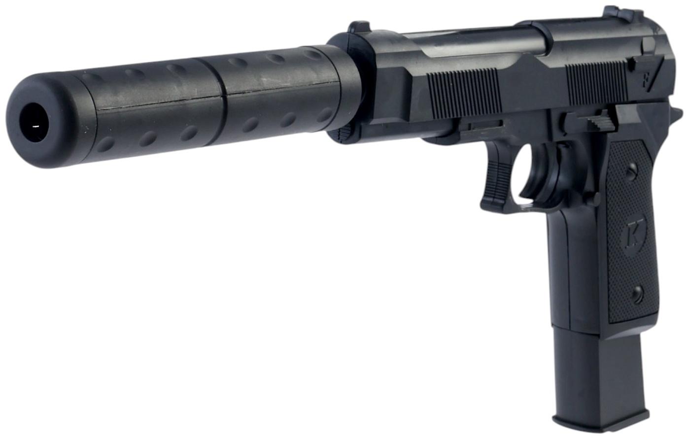 Пистолет «Авангардный стрелок», с глушителем и увеличенной обоймой, стреляет пульками 6 мм