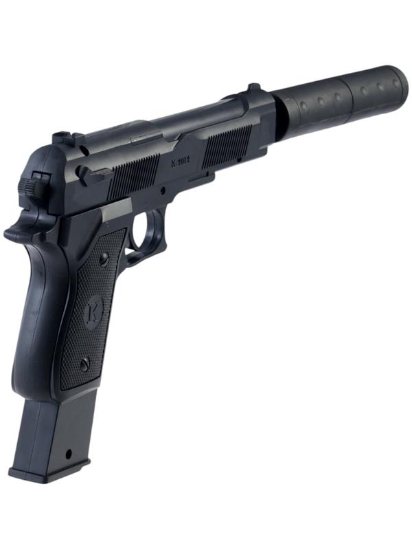 Пистолет «Авангардный стрелок», с глушителем и увеличенной обоймой, стреляет пульками 6 мм