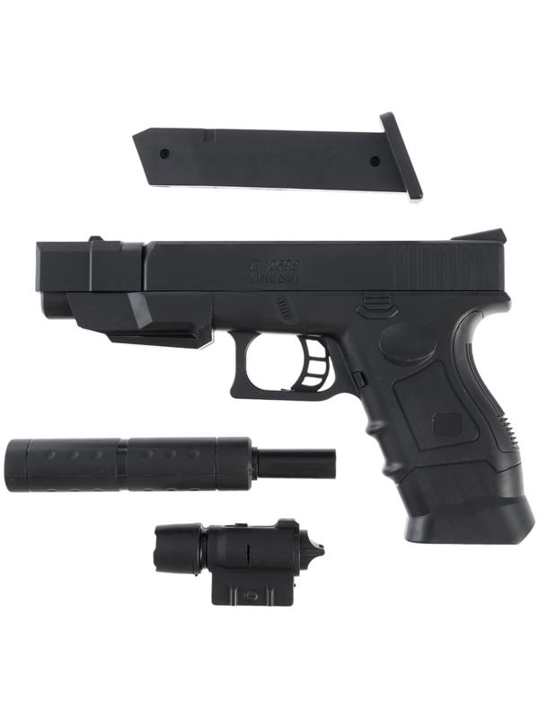 Пистолет «Торпеда 2.0», с лазером и глушителем, стреляет пульками 6 мм