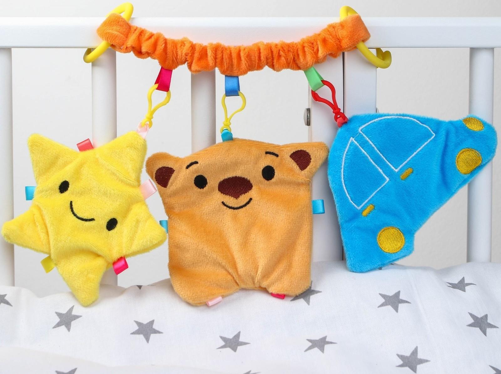 Растяжка - погремушка мягкая на кроватку/коляску «Малышу», Крошка Я
