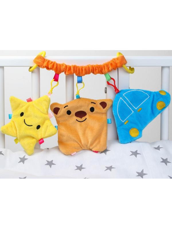 Растяжка - погремушка мягкая на кроватку/коляску «Малышу», Крошка Я