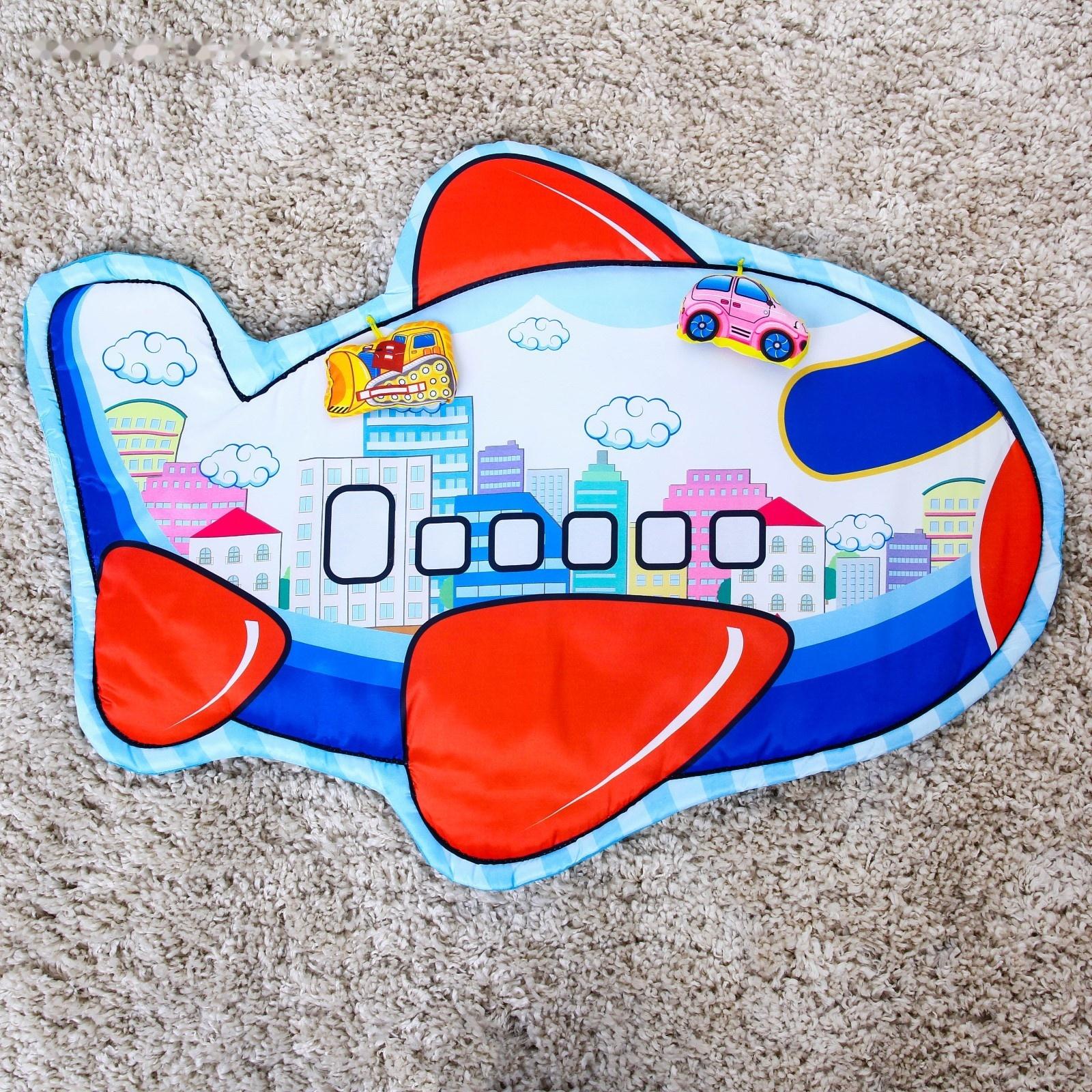 Развивающий коврик детский «Путешествие», 2 игрушки