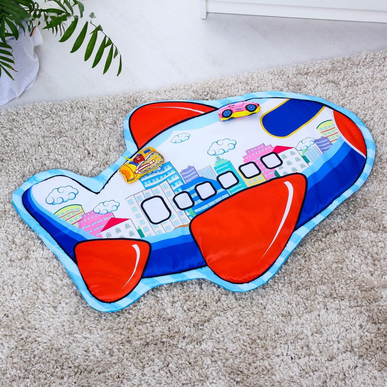 Развивающий коврик детский «Путешествие», 2 игрушки