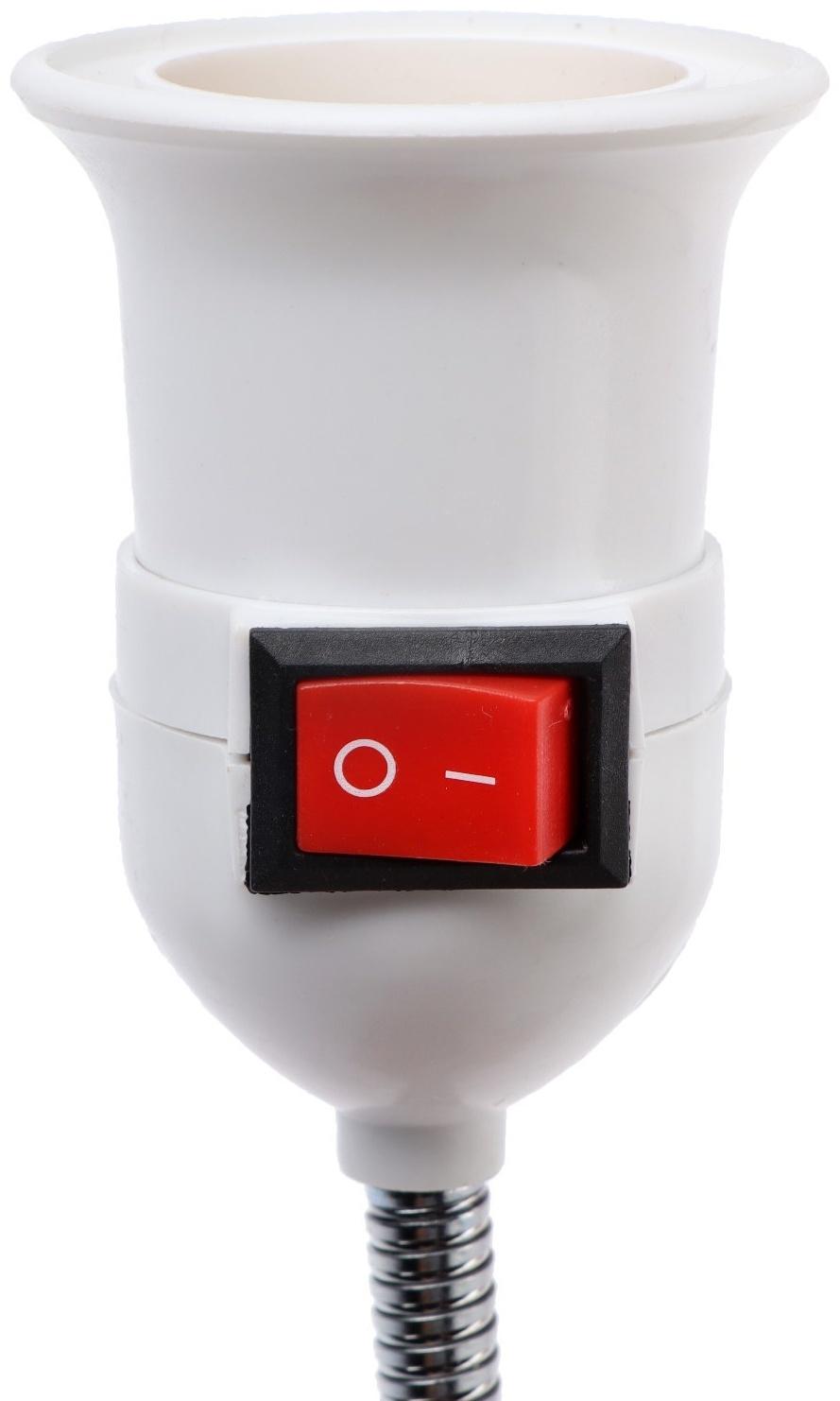 Светильник для растений 9 Вт, 7 мкмоль/с, гибкая ножка 30 см, выкл на корпусе