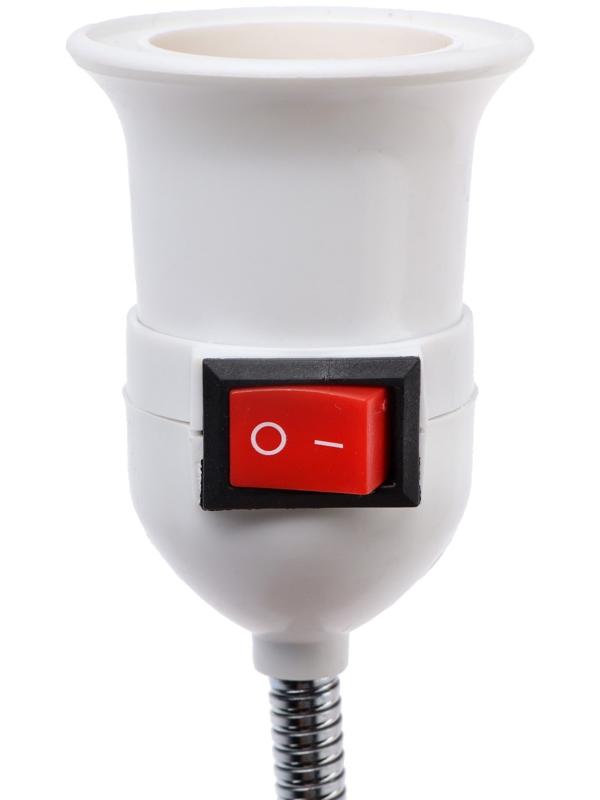 Светильник для растений 9 Вт, 7 мкмоль/с, гибкая ножка 30 см, выкл на корпусе