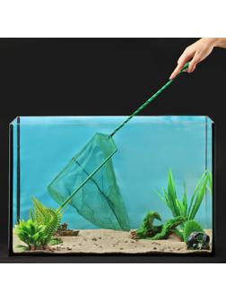 Сачок аквариумный 25 см, зелёный