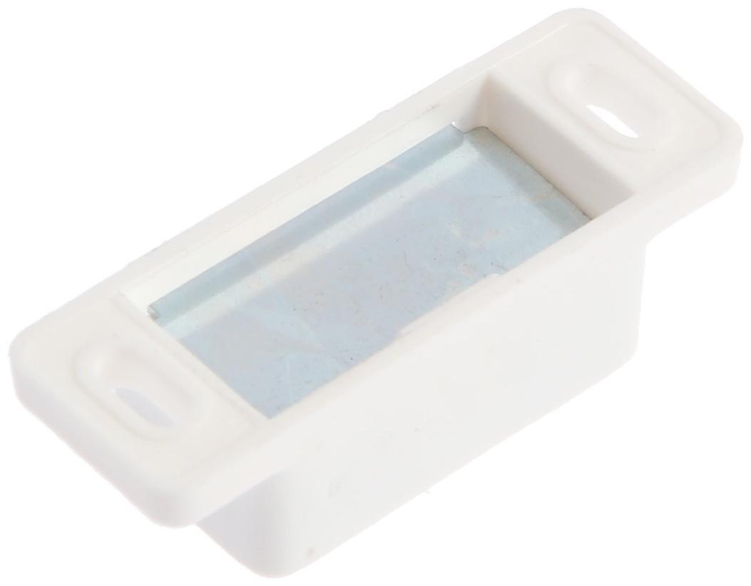 Магнит мебельный ТУНДРА M001W, 41х13 мм, маленький, цвет белый, 1 шт.