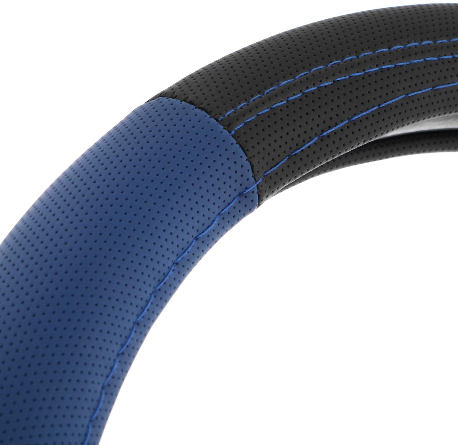 Оплетка на руль C2R C964, экокожа, размер 38 см, черно-синий