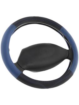 Оплетка на руль C2R C964, экокожа, размер 38 см, черно-синий