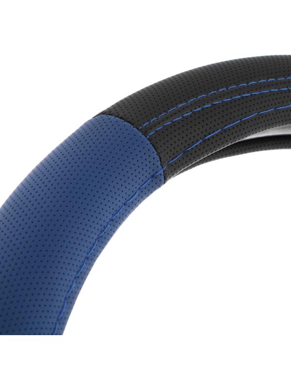 Оплетка на руль C2R C964, экокожа, размер 38 см, черно-синий