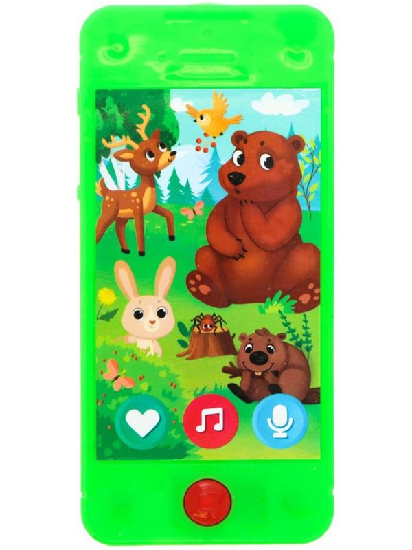 Музыкальный телефон, звук, свет, в пакете