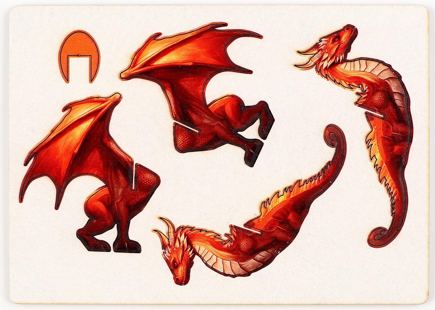 Деревянный конструктор. Сборная модель «Дракон огня»