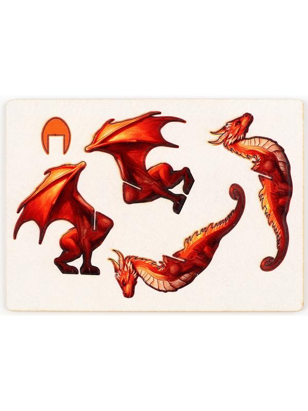 Деревянный конструктор. Сборная модель «Дракон огня»