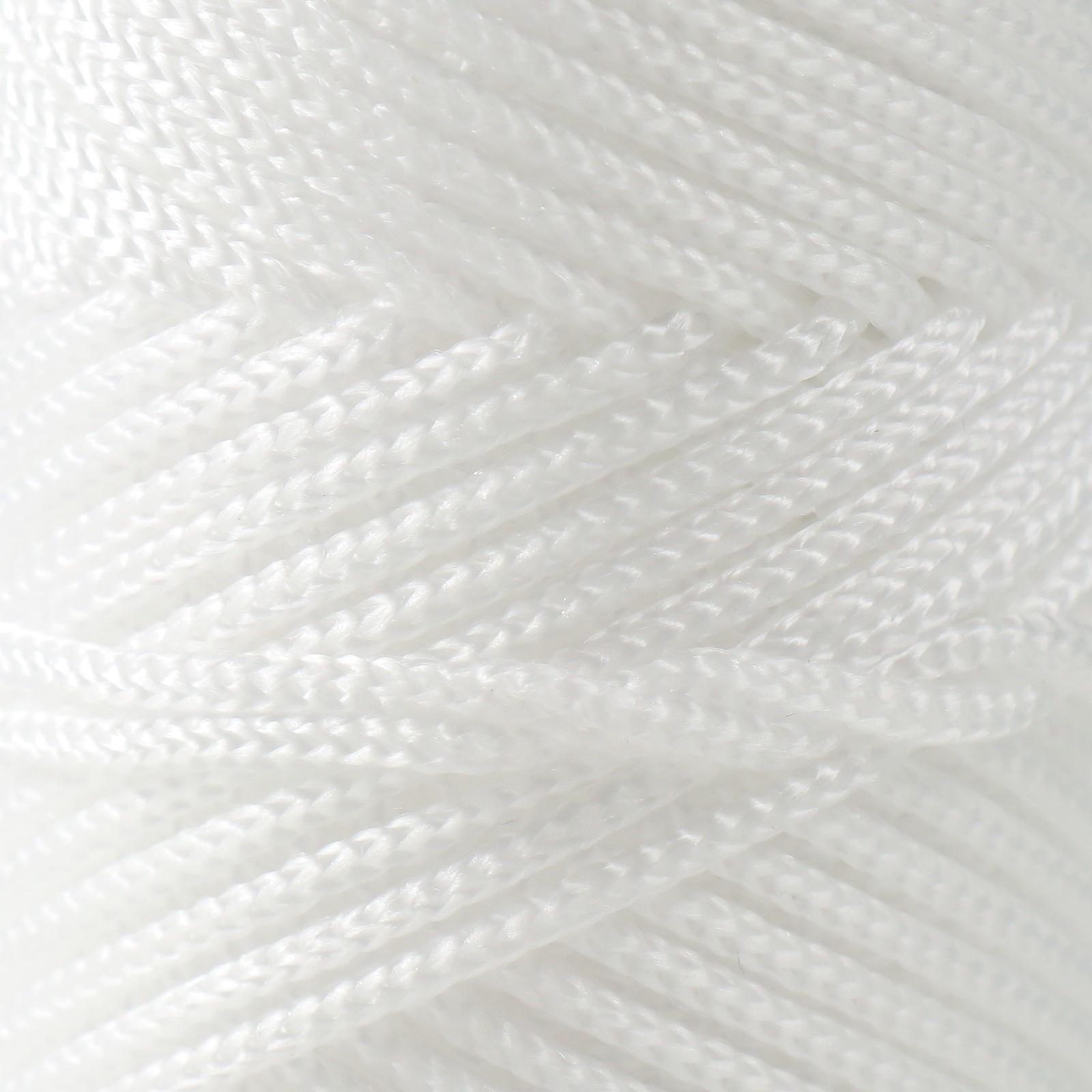 Шнур полипропиленовый вязаный 2 мм / 50 м (белый)