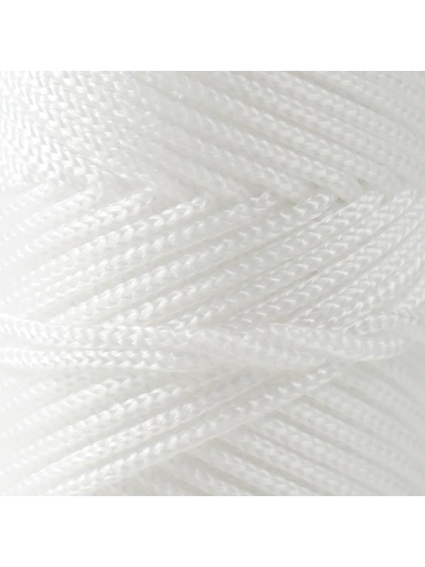 Шнур полипропиленовый вязаный 2 мм / 50 м (белый)