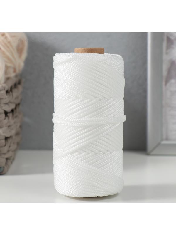 Шнур полипропиленовый вязаный 2 мм / 50 м (белый)