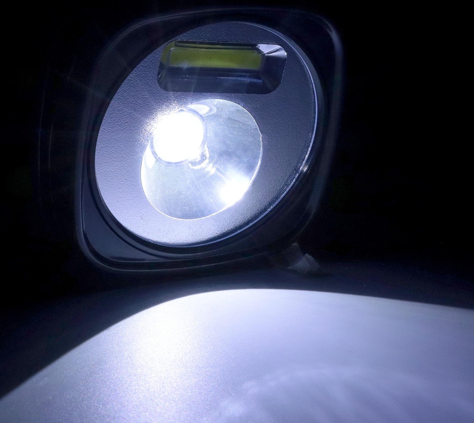 Фонарь прожекторный аккумуляторный, 2 Вт+3 Вт, 800 мАч, 11 х 18 см, синий