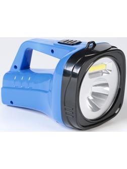 Фонарь прожекторный аккумуляторный, 2 Вт+3 Вт, 800 мАч, 11 х 18 см, синий