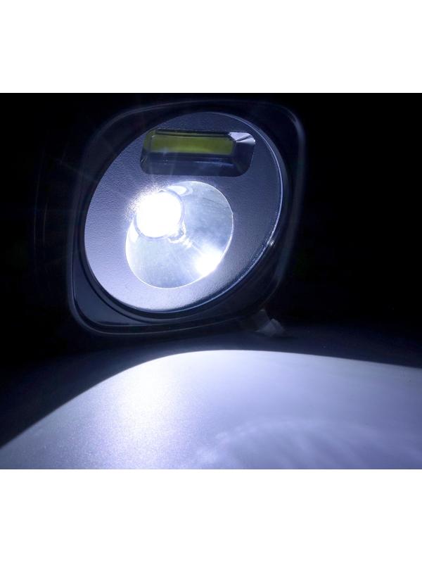 Фонарь прожекторный аккумуляторный, 2 Вт+3 Вт, 800 мАч, 11 х 18 см, синий