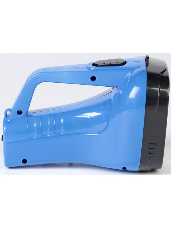 Фонарь прожекторный аккумуляторный, 2 Вт+3 Вт, 800 мАч, 11 х 18 см, синий