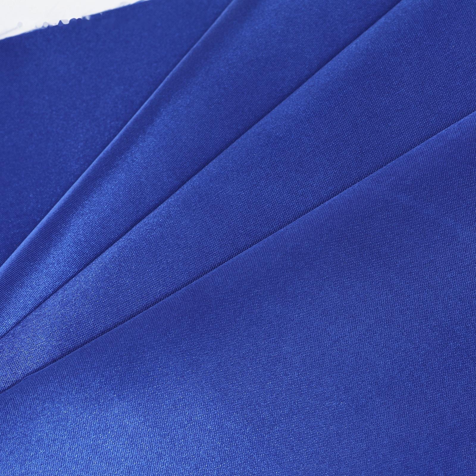 Ткань для рукоделия, атлас, однотонный синий, лоскут  50 × 50 см