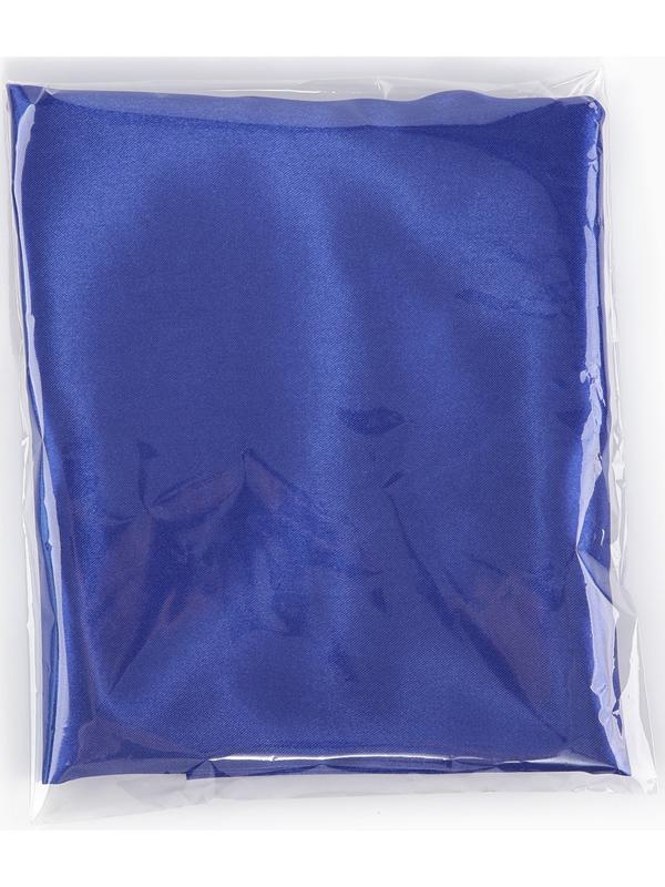 Ткань для рукоделия, атлас, однотонный синий, лоскут  50 × 50 см