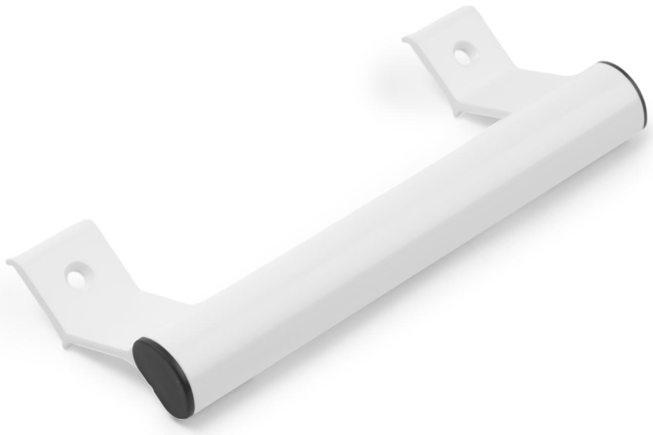 Ручка-скоба для пластиковых дверей ТУНДРА 001WH, металлическая, цвет белый