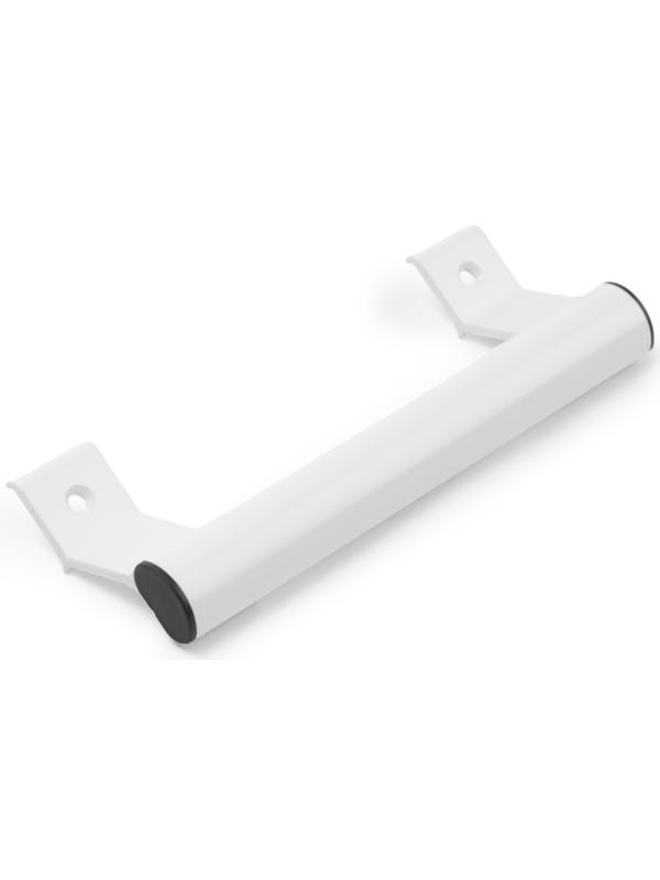 Ручка-скоба для пластиковых дверей ТУНДРА 001WH, металлическая, цвет белый