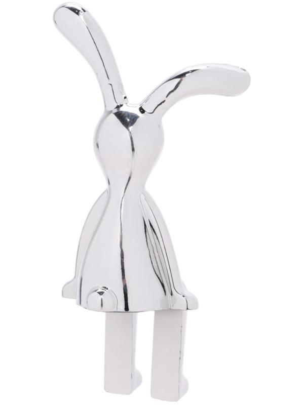 Игрушка на панель авто, зайчики, хром, пластик, набор 2 шт