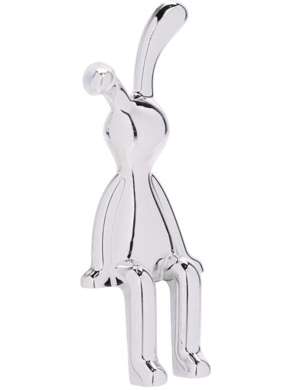 Игрушка на панель авто, зайчики, хром, пластик, набор 2 шт