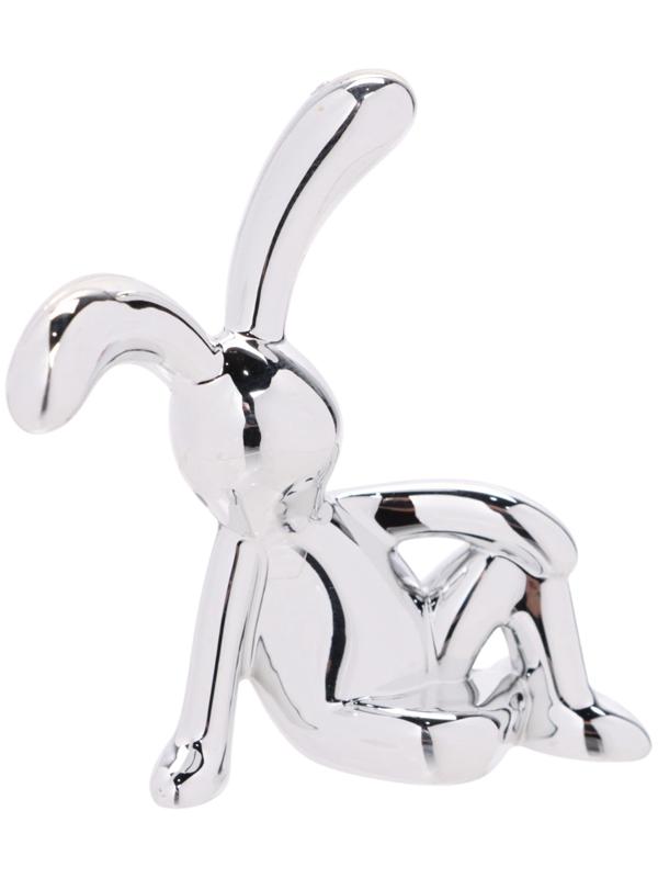 Игрушка на панель авто, зайчики, хром, пластик, набор 2 шт