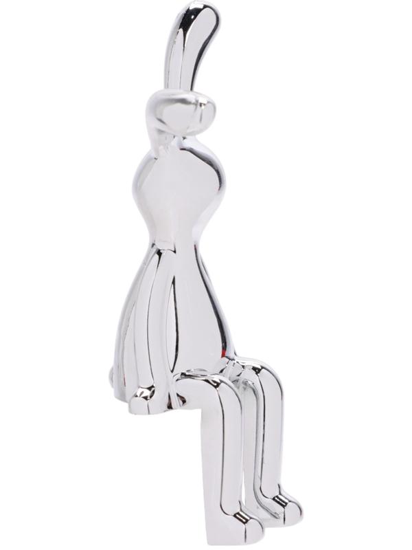 Игрушка на панель авто, зайчики, хром, пластик, набор 2 шт