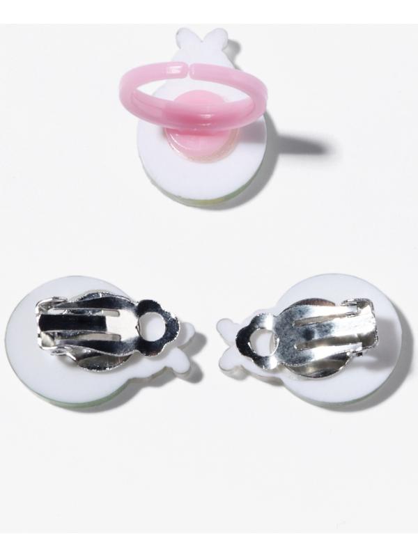 Набор детский «Выбражулька» 2 предмета: клипсы, кольцо, божья коровка, МИКС