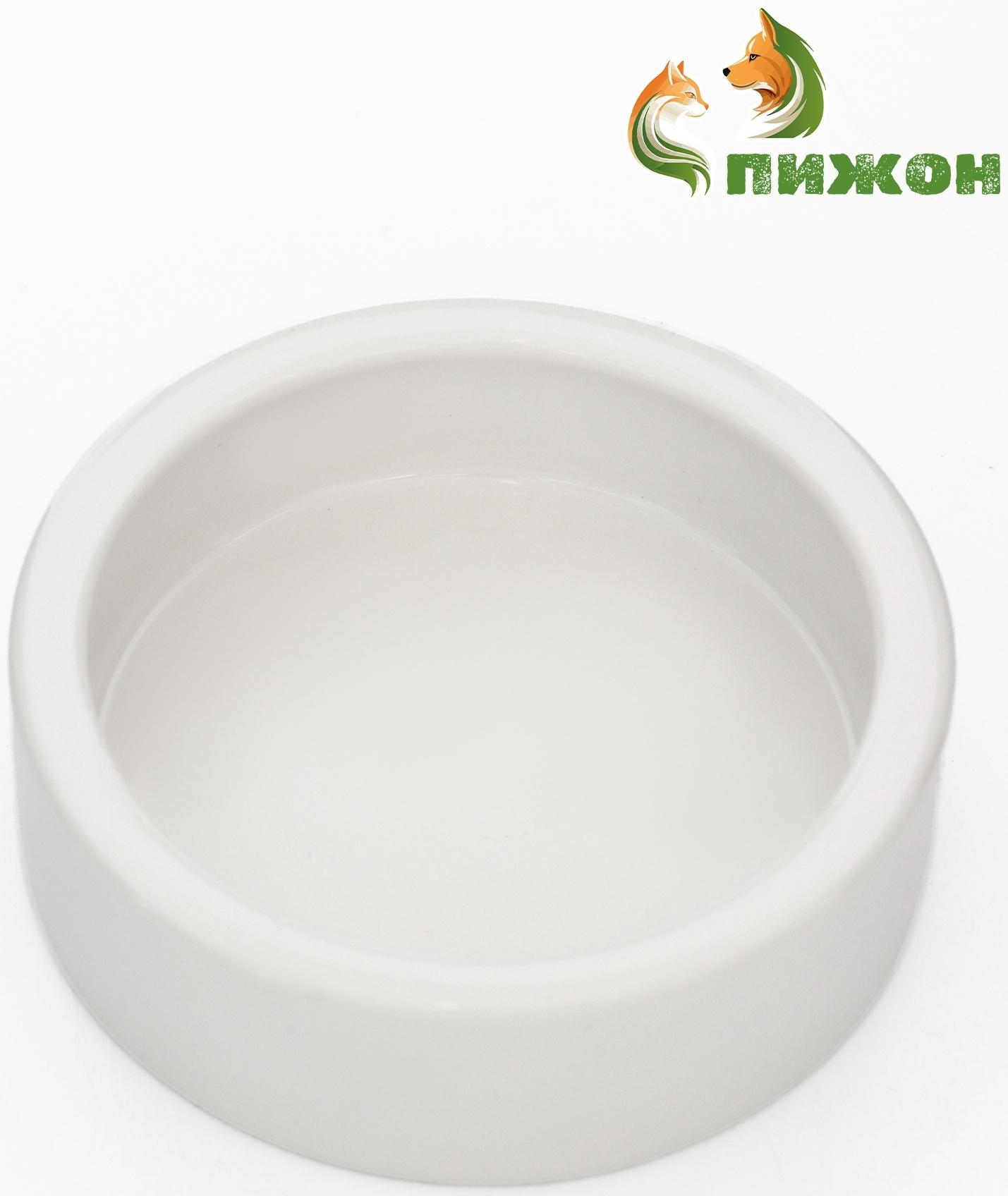 Миска керамическая для терариума 10 х 3 см, белая