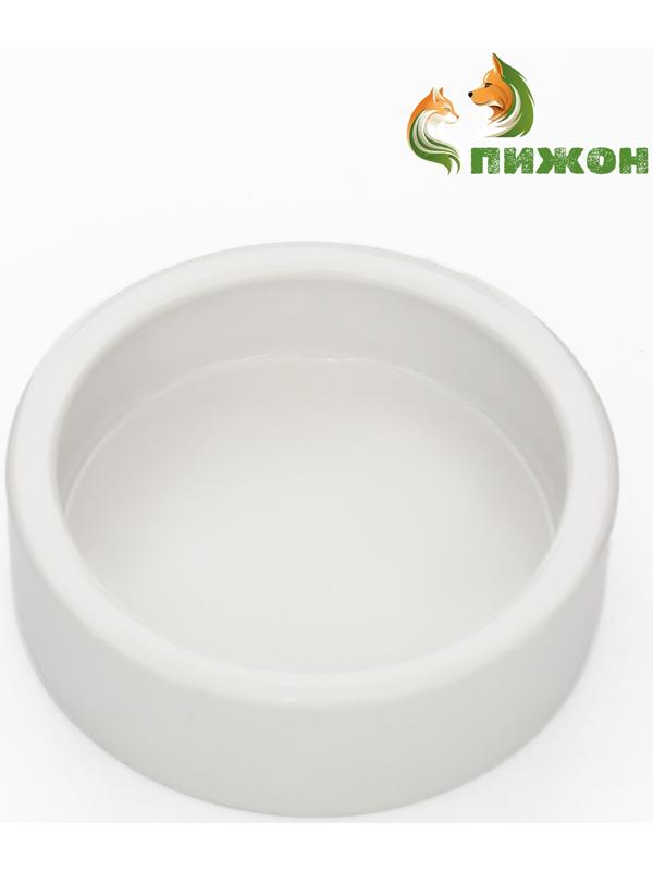 Миска керамическая для терариума 10 х 3 см, белая