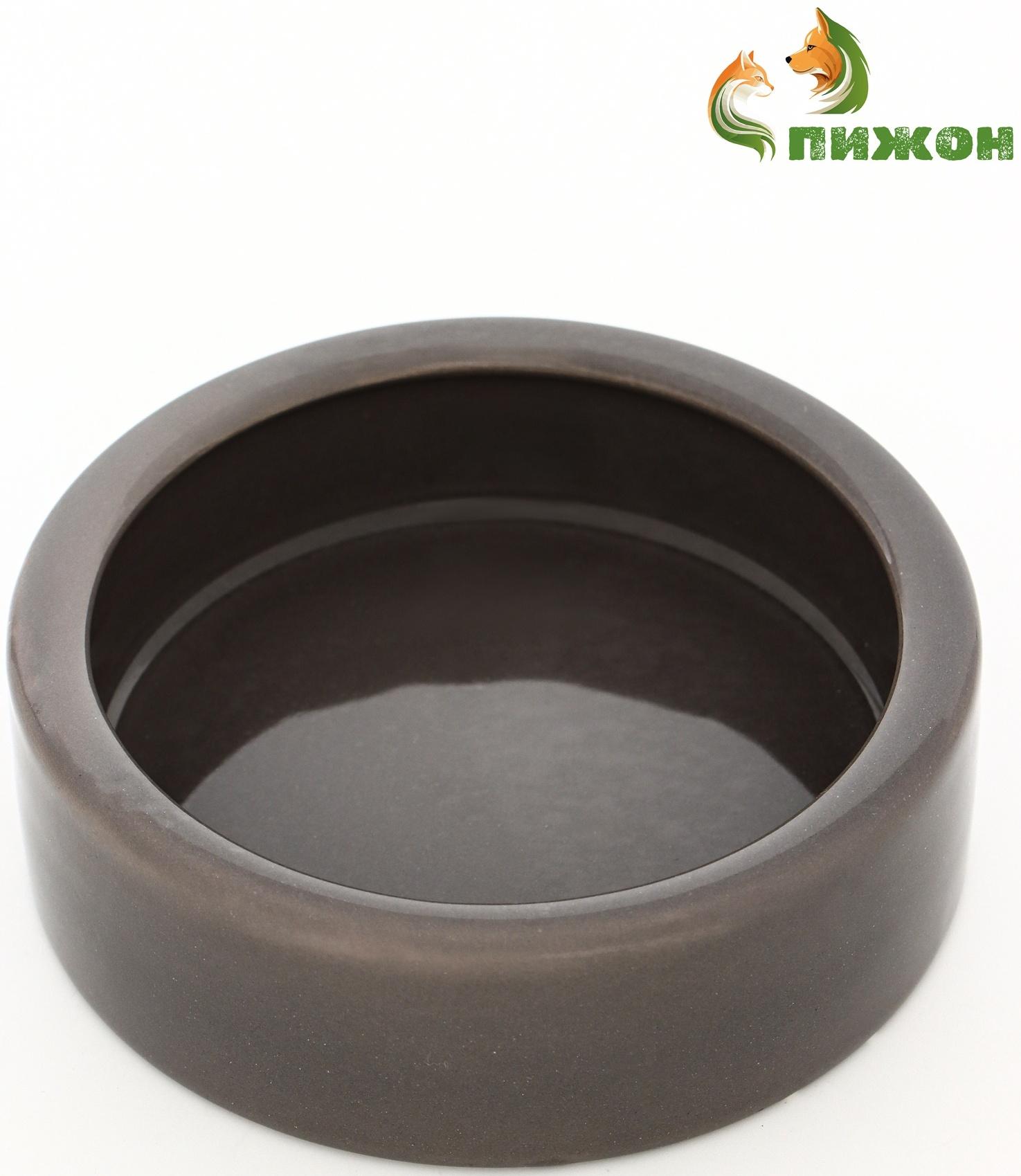 Миска керамическая 10 х 3 см, серая