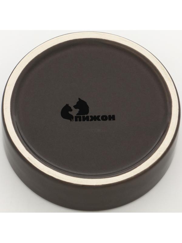 Миска керамическая 10 х 3 см, серая