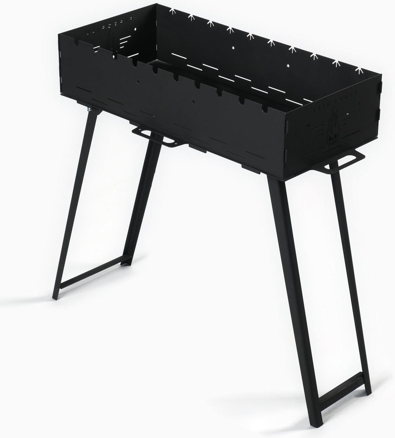 Мангал с ножками, 2 мм, 77.2×34.6×72 см