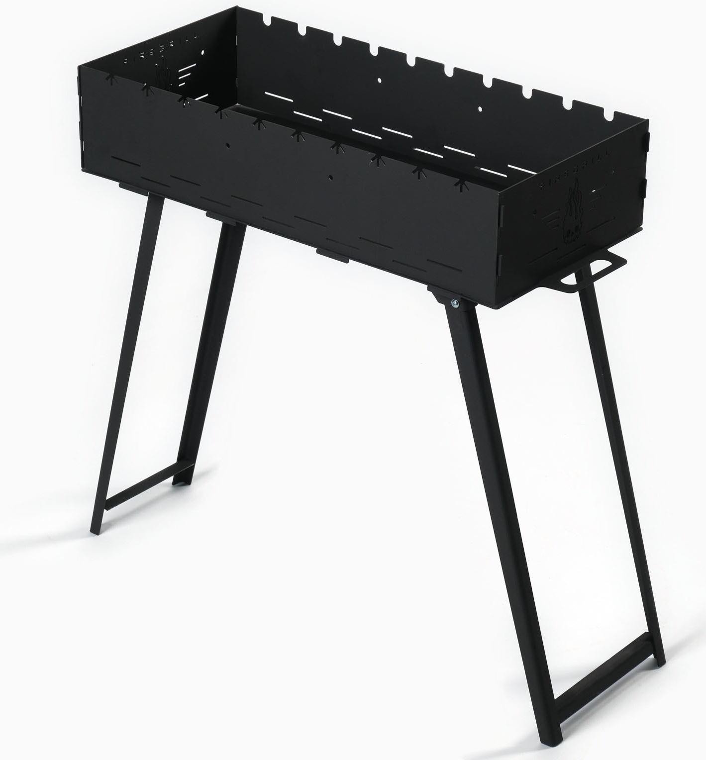 Мангал с ножками, 2 мм, 77.2×34.6×72 см