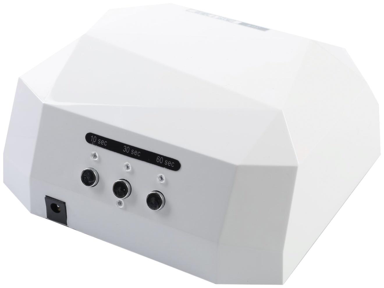 Лампа для гель-лака Luazon LUF-06, CCFL-LED, 36 Вт, 12 диодов, таймер 10/30/60 сек, белая