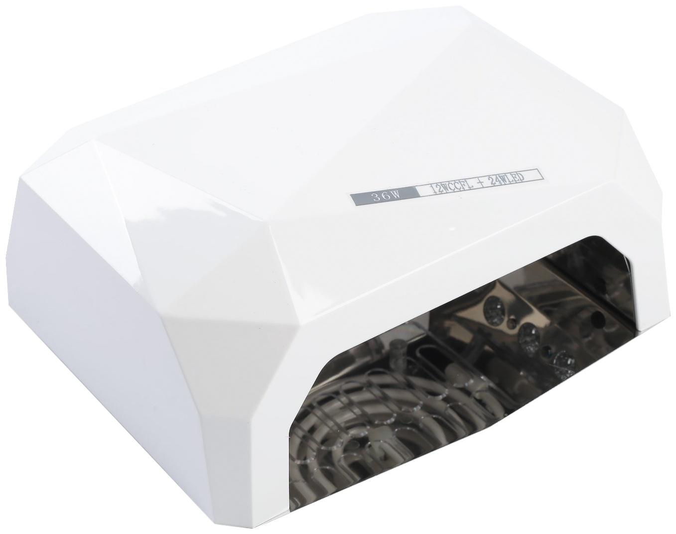 Лампа для гель-лака Luazon LUF-06, CCFL-LED, 36 Вт, 12 диодов, таймер 10/30/60 сек, белая
