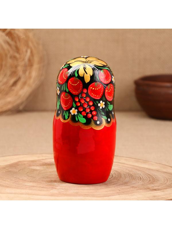 Матрёшка «Ягодка», черный платок, 7-кукольная, 22 см