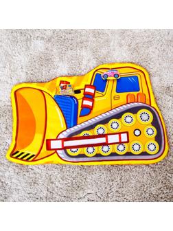 Развивающий коврик детский «Маленький строитель», 2 игрушки