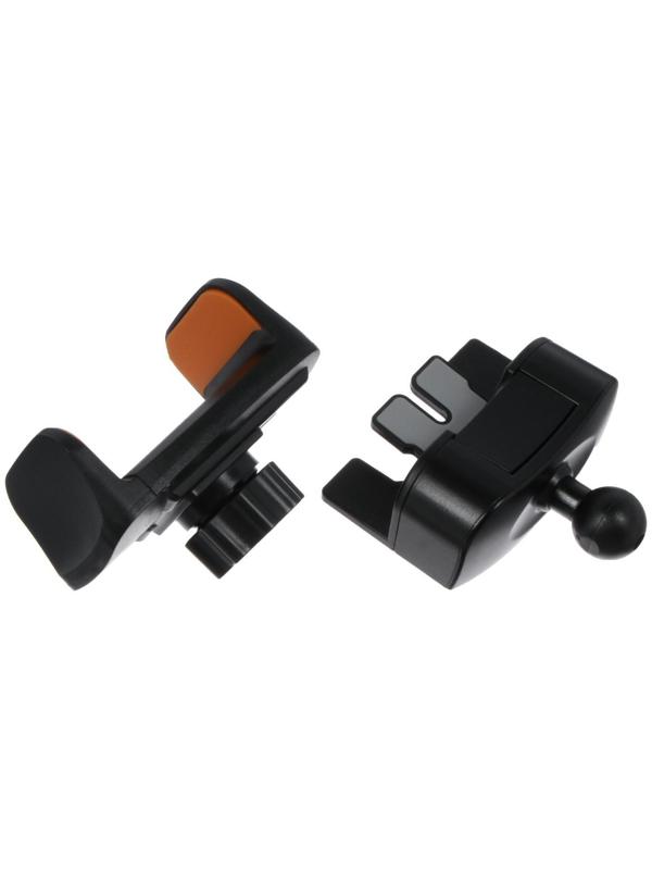 Держатель телефона в дефлектор двойной, поворотный, черный