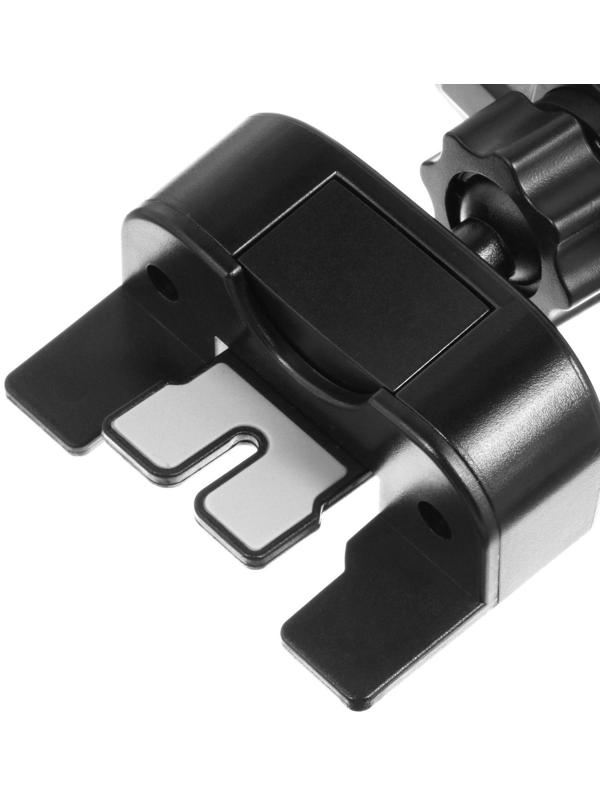 Держатель телефона в дефлектор двойной, поворотный, черный