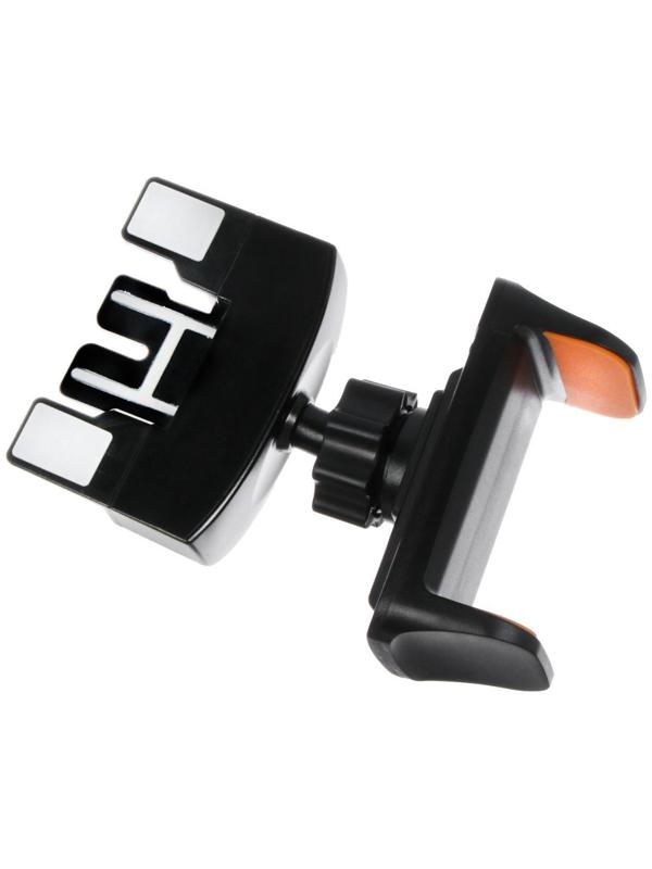 Держатель телефона в дефлектор двойной, поворотный, черный