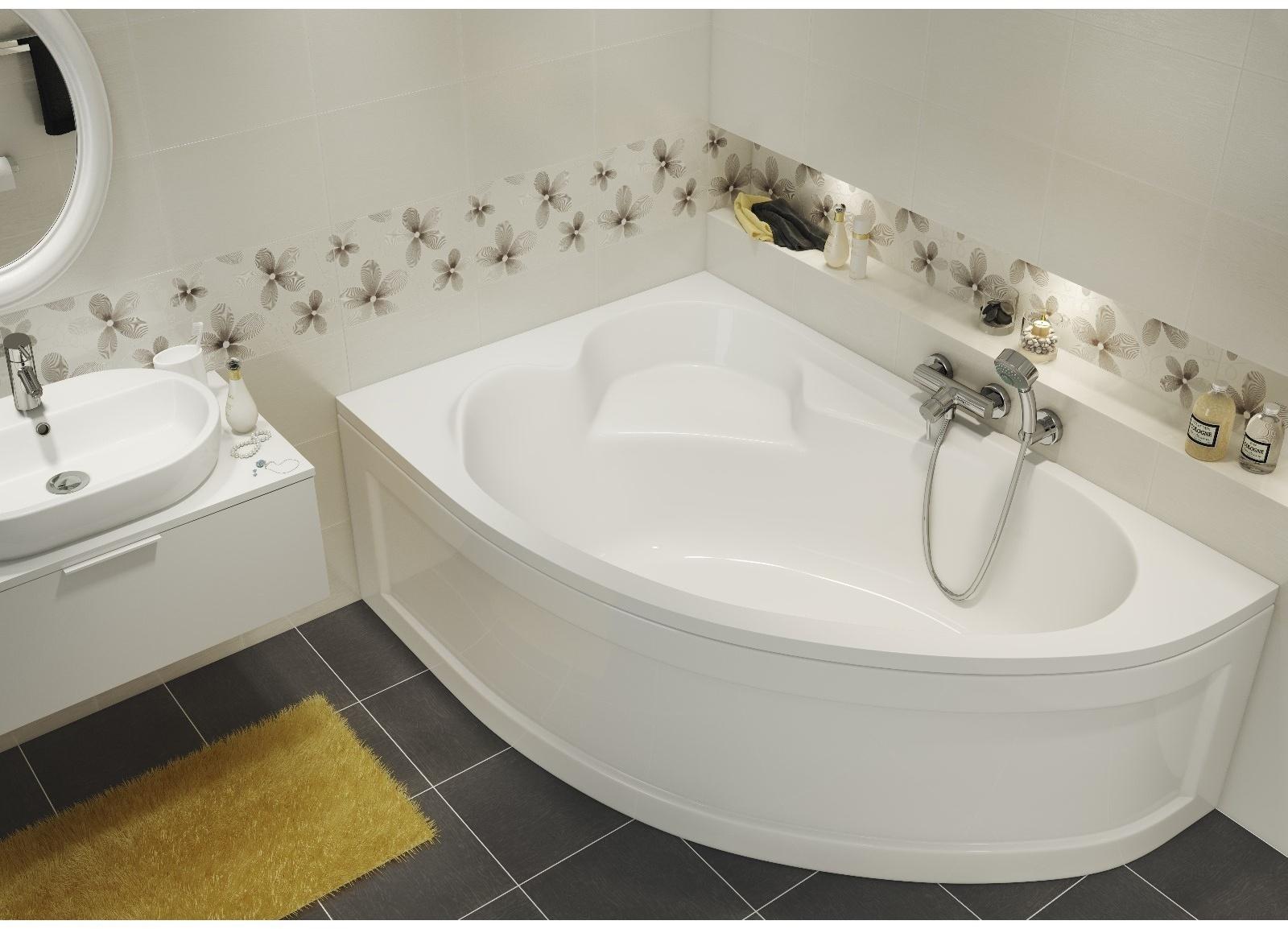 Ванна акриловая Cersanit KALIOPE 170×110, левая, белая, без каркаса и панели